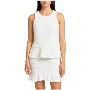 Opening Ceremony Sleeveless Wavy Textured Top/Skirt Set in White size XS/Medium